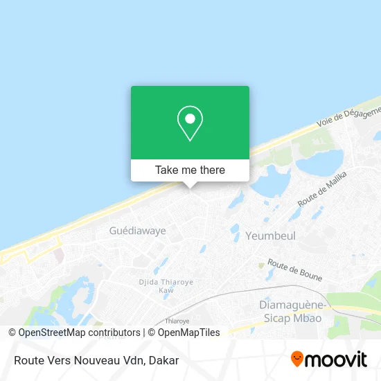 Route Vers  Nouveau Vdn map