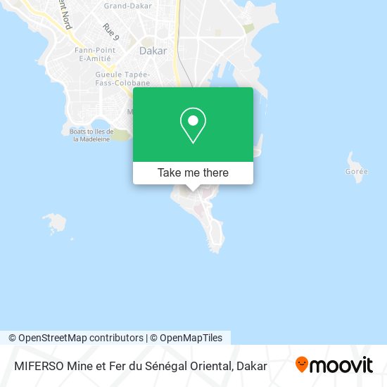 MIFERSO Mine et Fer du Sénégal Oriental map