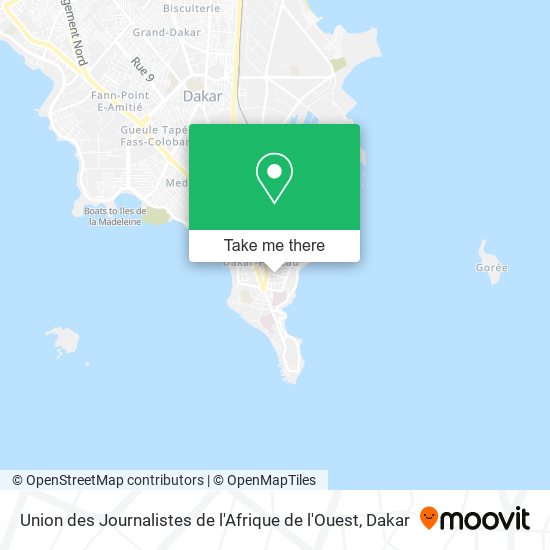 Union des Journalistes de l'Afrique de l'Ouest map