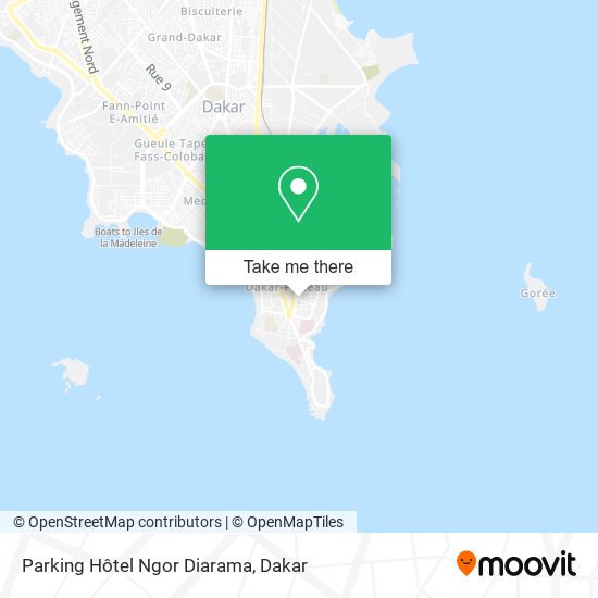 Parking Hôtel Ngor Diarama map