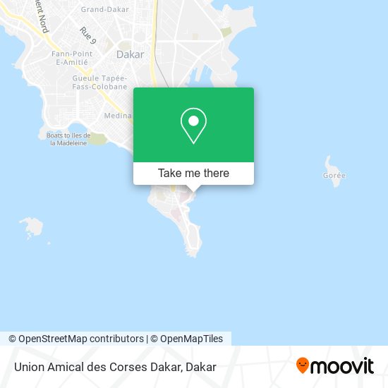 Union Amical des Corses Dakar map