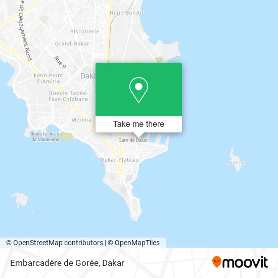 Embarcadère de Gorée map