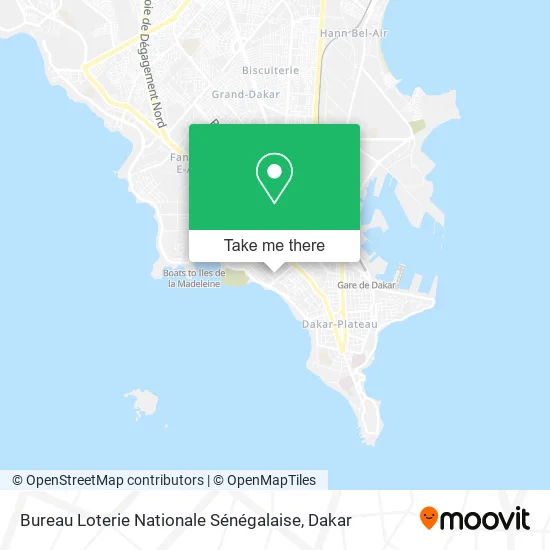 Bureau Loterie Nationale Sénégalaise map