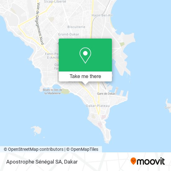 Apostrophe Sénégal SA map