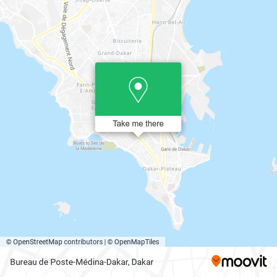 Bureau de Poste-Médina-Dakar map