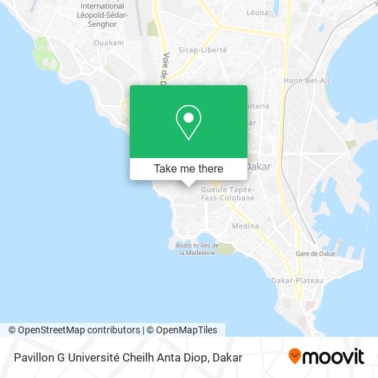 Pavillon G Université Cheilh Anta Diop map