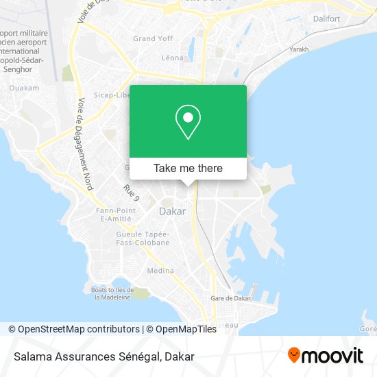 Salama Assurances Sénégal map