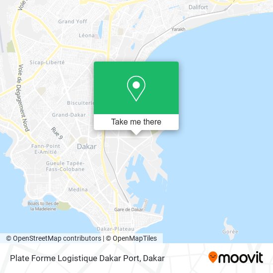 Plate Forme Logistique Dakar Port map