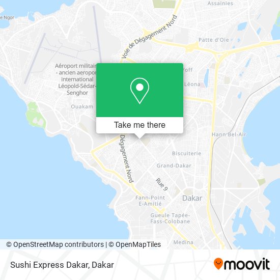 Sushi Express Dakar map