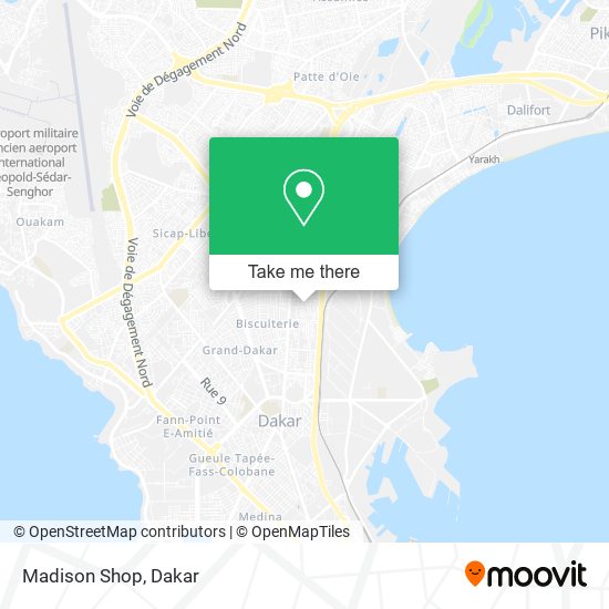 Madison Shop map