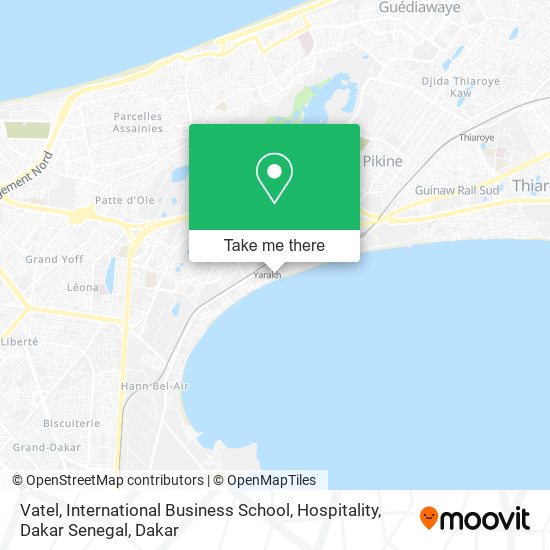 Vatel, International Business School, Hospitality, Dakar Senegal map