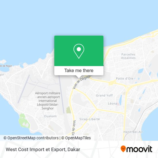 West Cost Import et Export map
