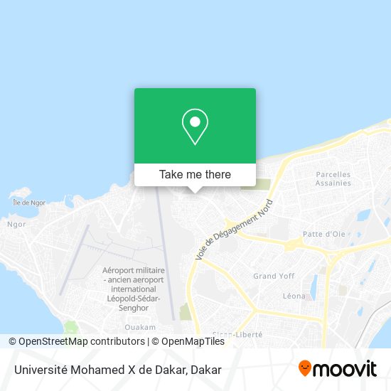 Université Mohamed X de Dakar map