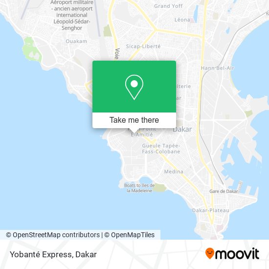 Yobanté Express map