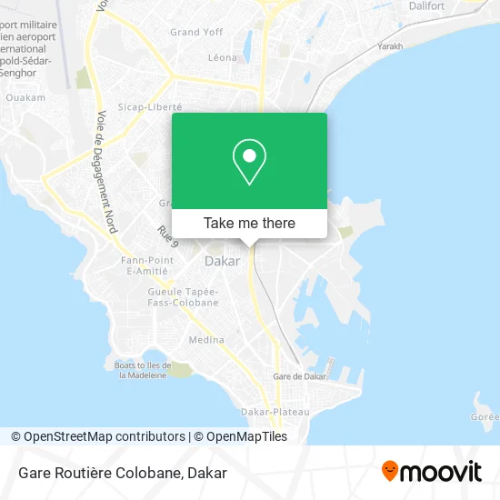 Gare Routière Colobane map