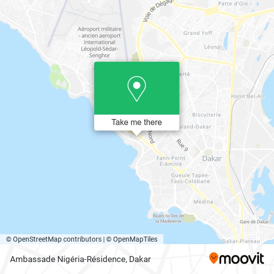 Ambassade Nigéria-Résidence map