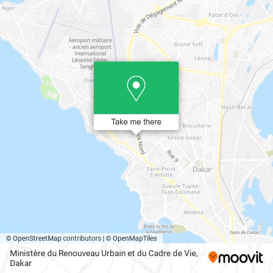 Ministère du Renouveau Urbain et du Cadre de Vie map