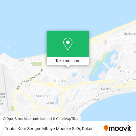 Touba Keur Serigne Mbaye Mbacke Saër map