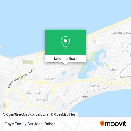 Gaye Family Services map