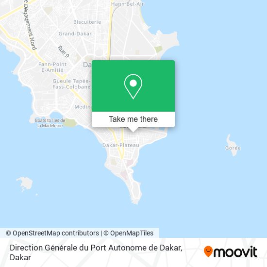 Direction Générale du Port Autonome de Dakar map