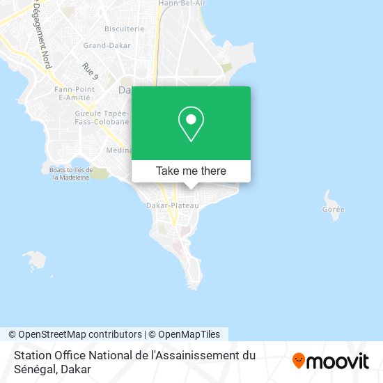 Station Office National de l'Assainissement du Sénégal map