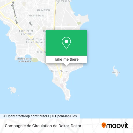 Compagnie de Circulation de Dakar map