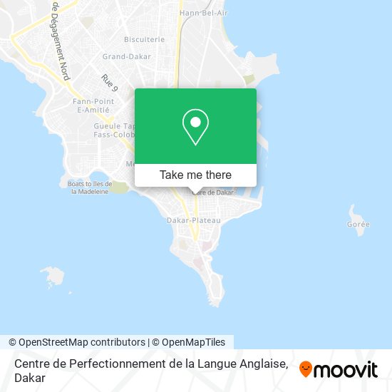 Centre de Perfectionnement de la Langue Anglaise map