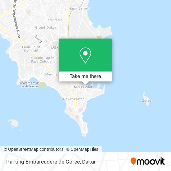 Parking Embarcadère de Gorée map