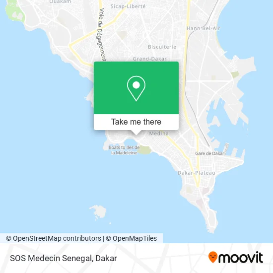 SOS Medecin Senegal map