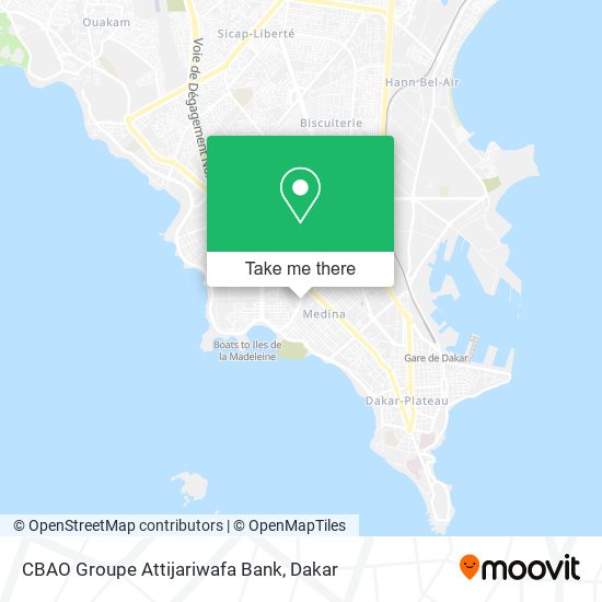 CBAO Groupe Attijariwafa Bank map