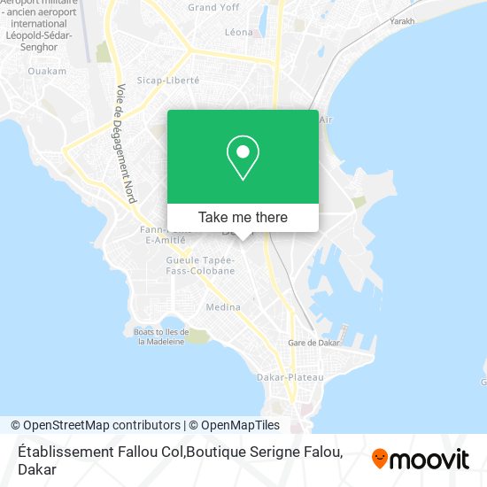 Établissement Fallou Col,Boutique Serigne Falou map