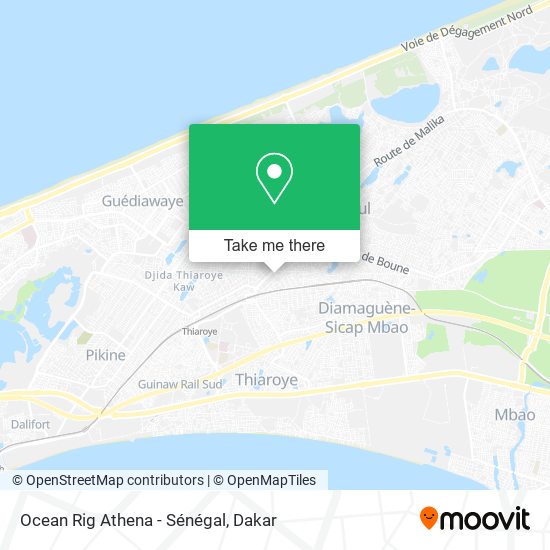 Ocean Rig Athena - Sénégal map