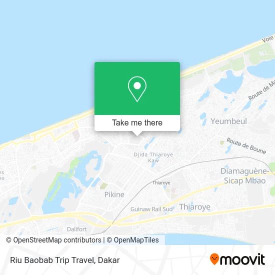 Riu Baobab Trip Travel map