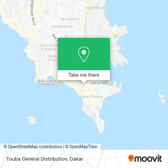 Touba General Distribution map