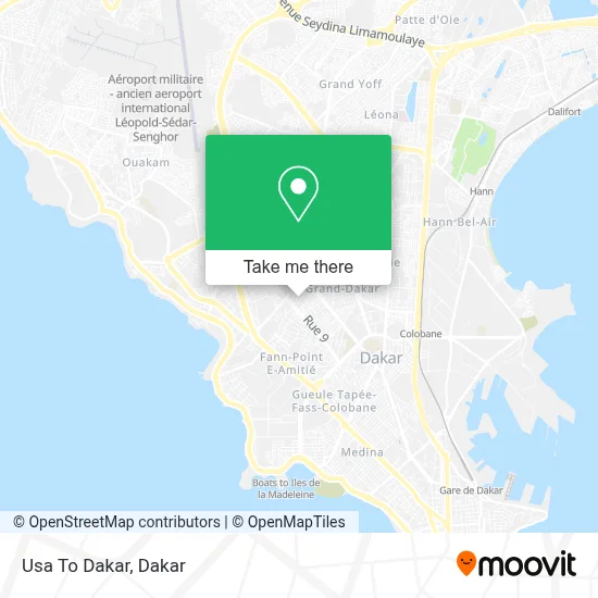 Usa To Dakar map