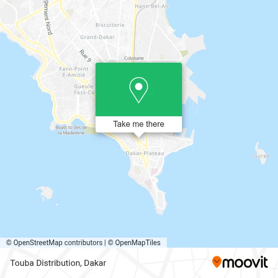 Touba Distribution map