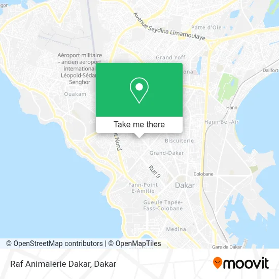 Raf Animalerie Dakar map