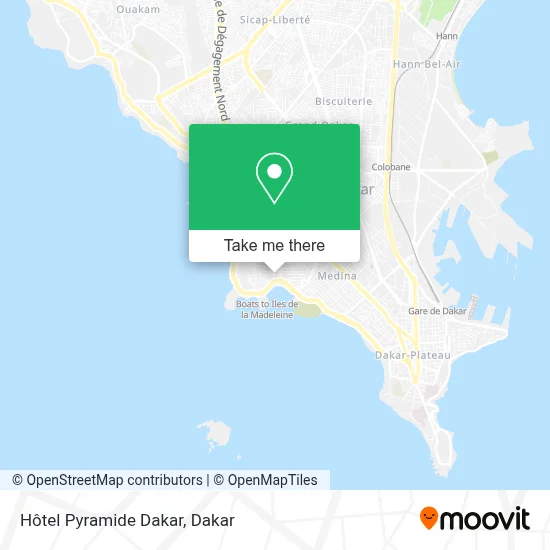 Hôtel Pyramide Dakar map