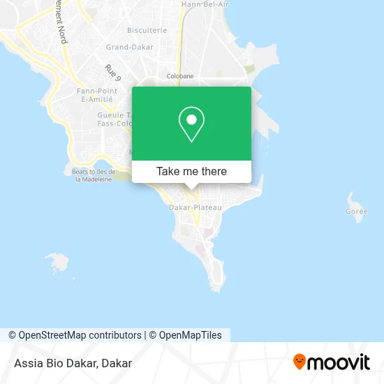 Assia Bio Dakar map