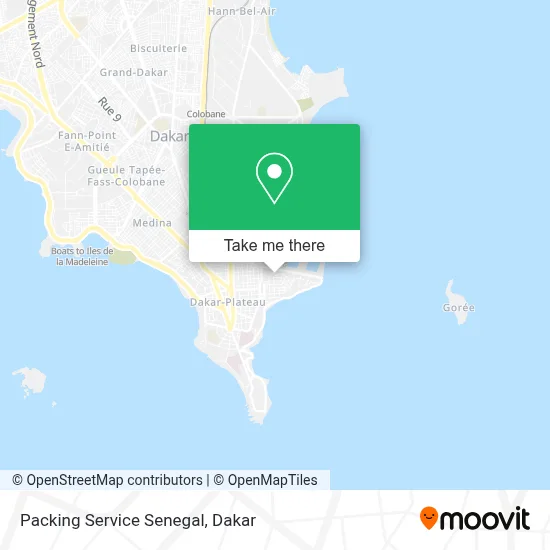 Packing Service Senegal map