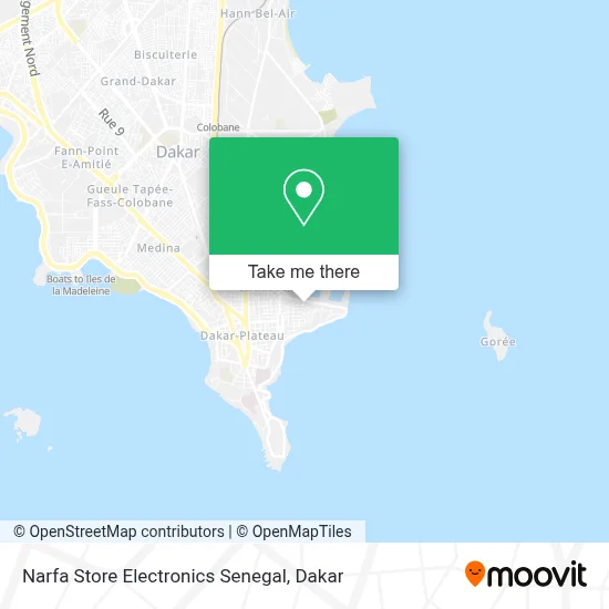 Narfa Store Electronics Senegal map