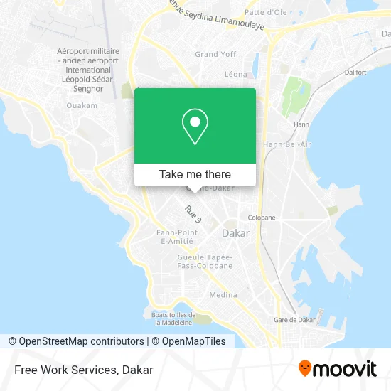 Free Work Services map