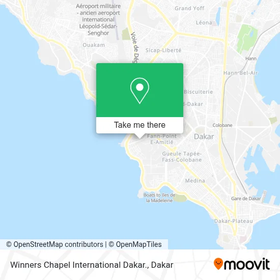 Winners Chapel International Dakar. map
