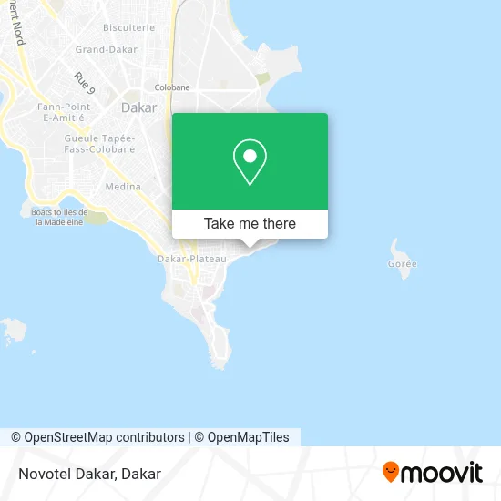Novotel Dakar map