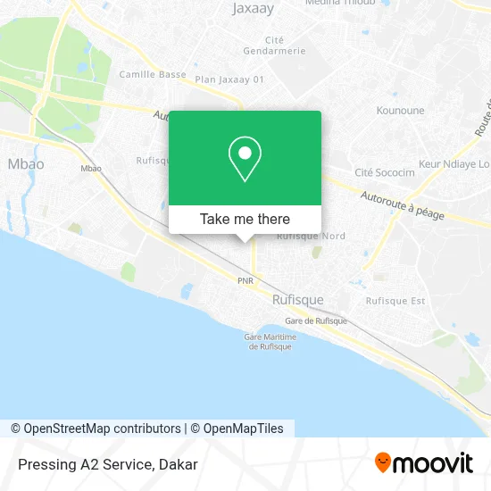 Pressing A2 Service map