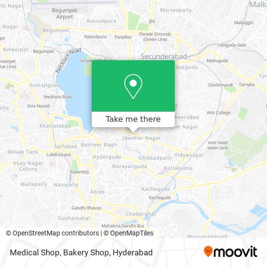 Medical Shop, Bakery Shop map