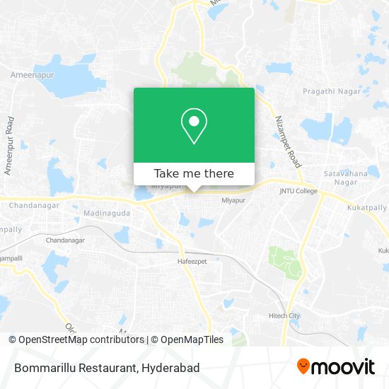 Bommarillu Restaurant map