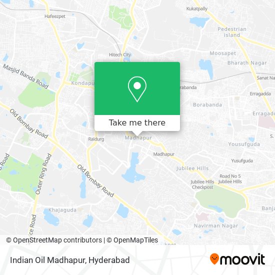 Indian Oil Madhapur map