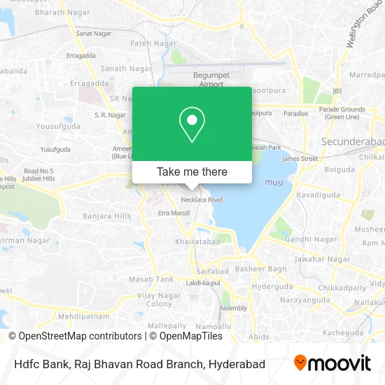 Hdfc Bank, Raj Bhavan Road Branch map