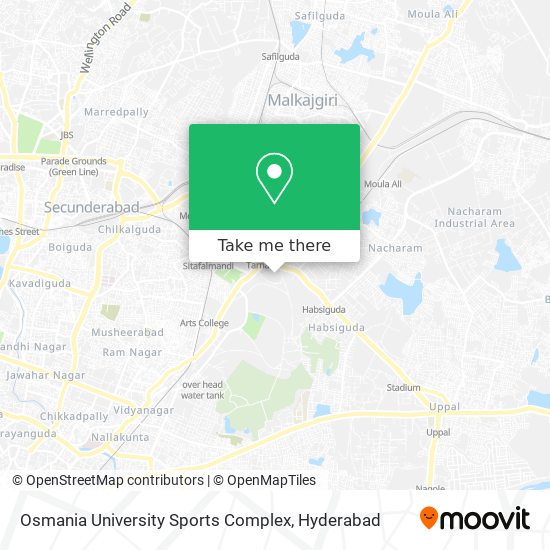 Osmania University Sports Complex map